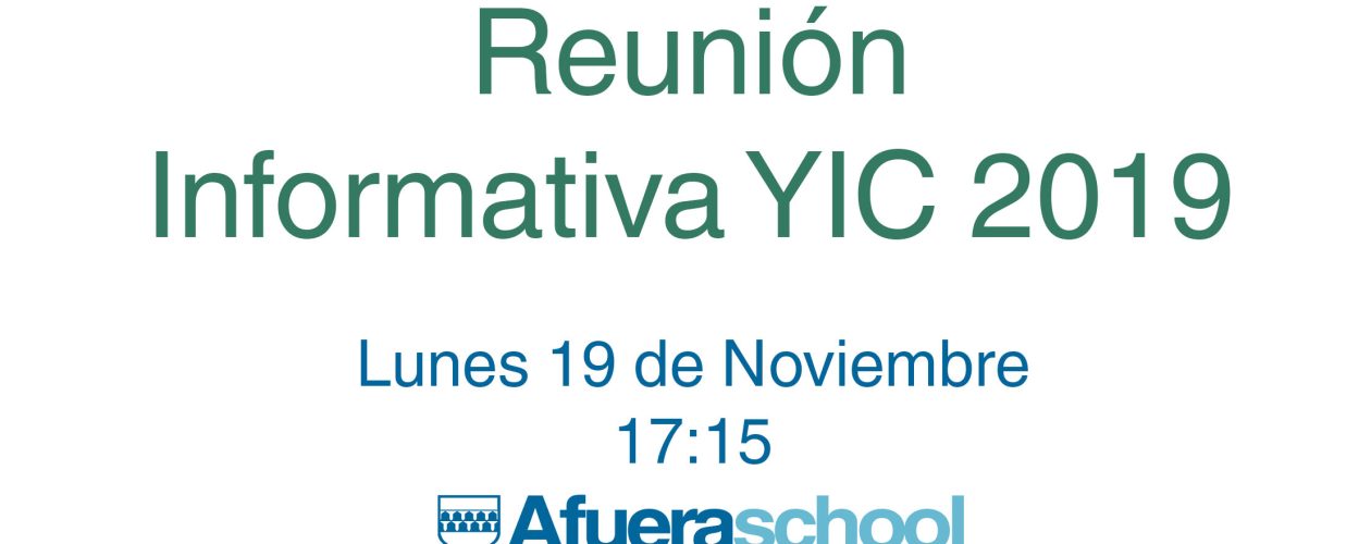 Reunión Informativa YIC 2019